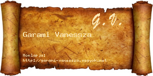 Garami Vanessza névjegykártya